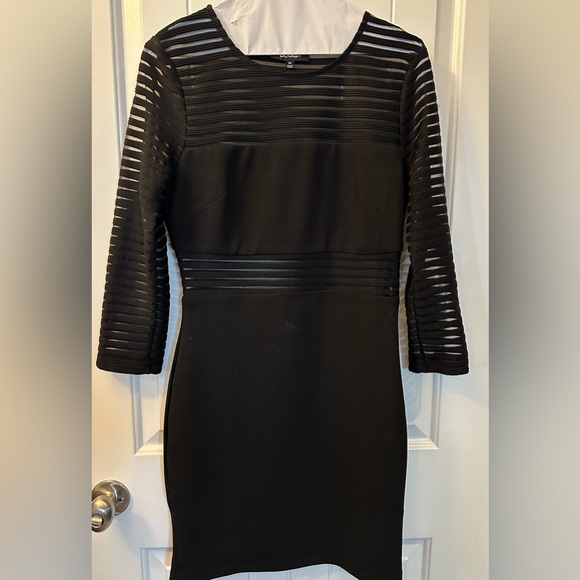 Lulu’s body con dress SZ M mesh striped dress - Picture 5 of 6